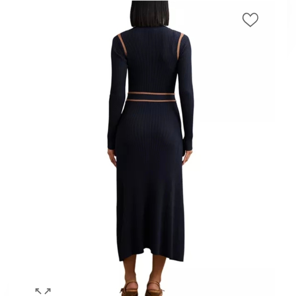 Reiss Ella Color Knitted Blocked Dress S $345 Full Price In Stores - Picture 5 of 6